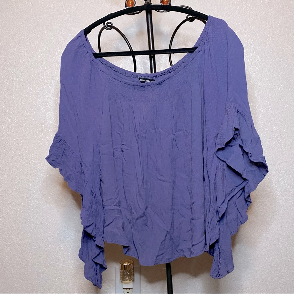 flared sleeve peasant blouse